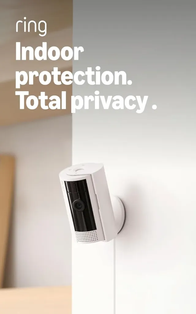 Cámara Ring Indoor- Seguridad para el hogar o negocio con video HD 1080p, Blanco.webp