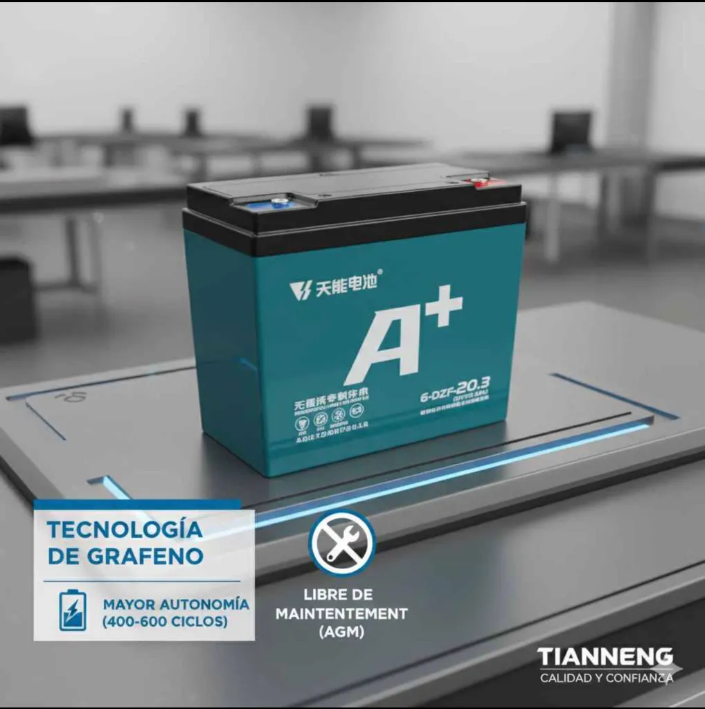 Batería Tianneng A+ (12V 20.3Ah) para Pasola Eléctrica .webp