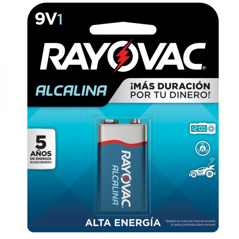 [1004268] BATERIA ALCALINA 9V X1 RAYOVAC