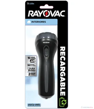 FOCO RECARGABLE RAYOVAC RECMINI 110VF 5LED