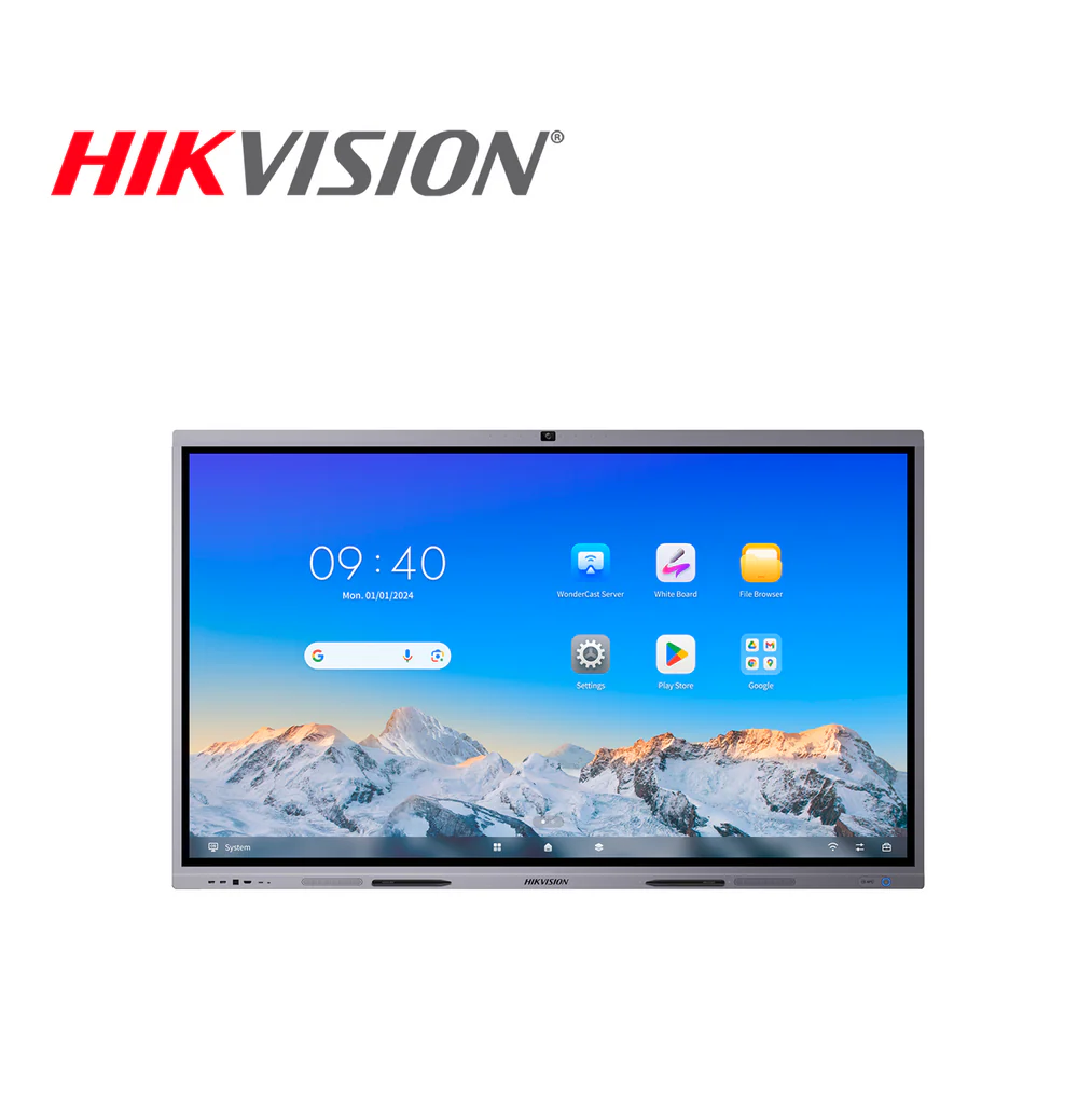 Pantalla Interactiva Hikvision 65” Touch 4K (Garantía de 12 meses limitada: 6 meses en piezas y servicios, seguidos de 6 meses solo en servicios. No aplica por daños físicos, humedad o Power Supply.)