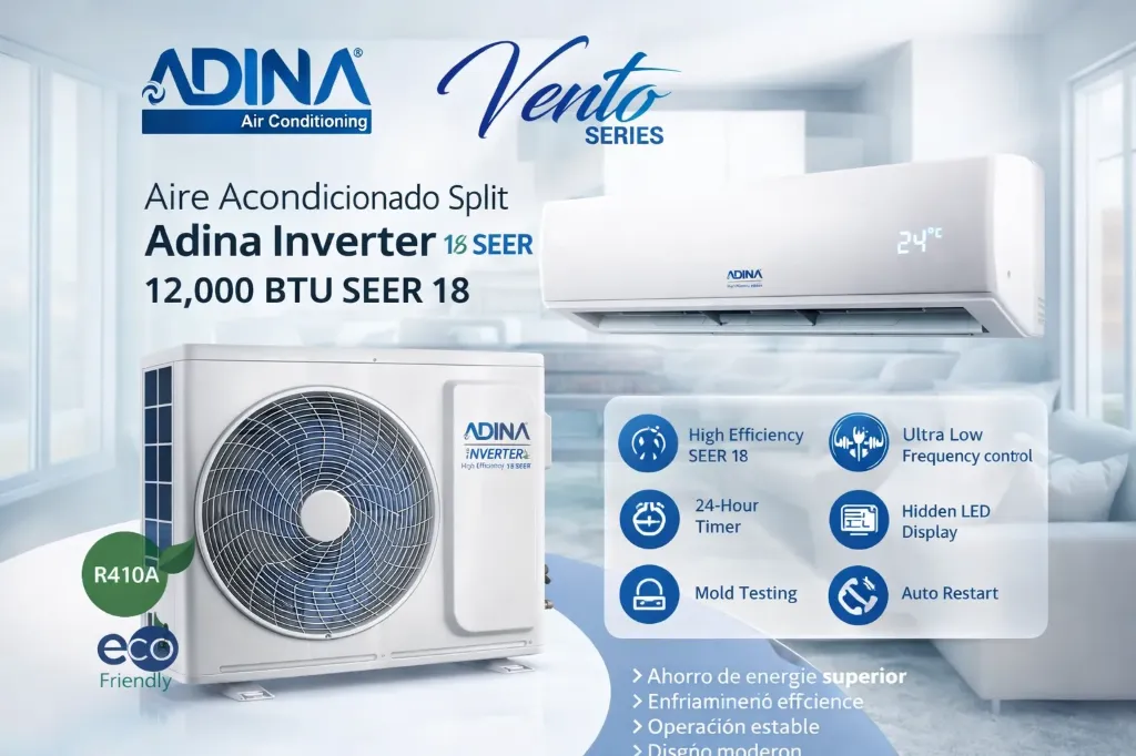 [AD9001] Aire acondicionado 12000BTU ADINA Inverter seer 18