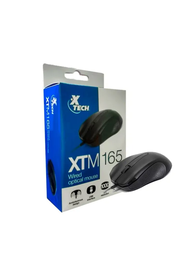 MOUSE XTECH OPTICAL USB NEGRO XTM-165