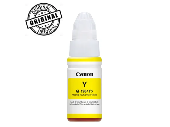 BOTELLA DE TINTA CANON GI-190 REFILL AMARILLA