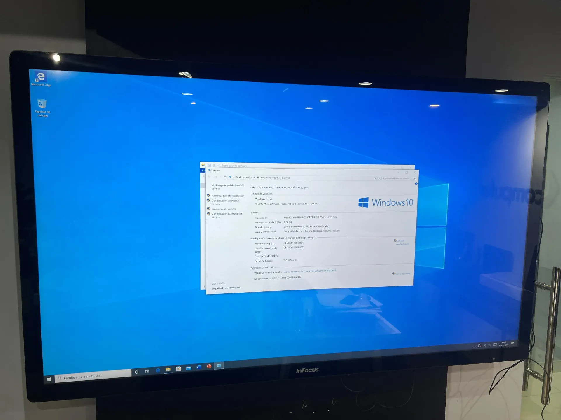 Pantalla Interactiva InFocus 70