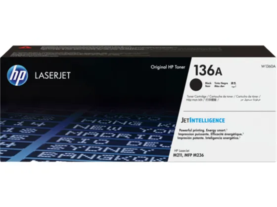 Tóner HP 136A W1360A Negro | 1,150 Páginas | Original