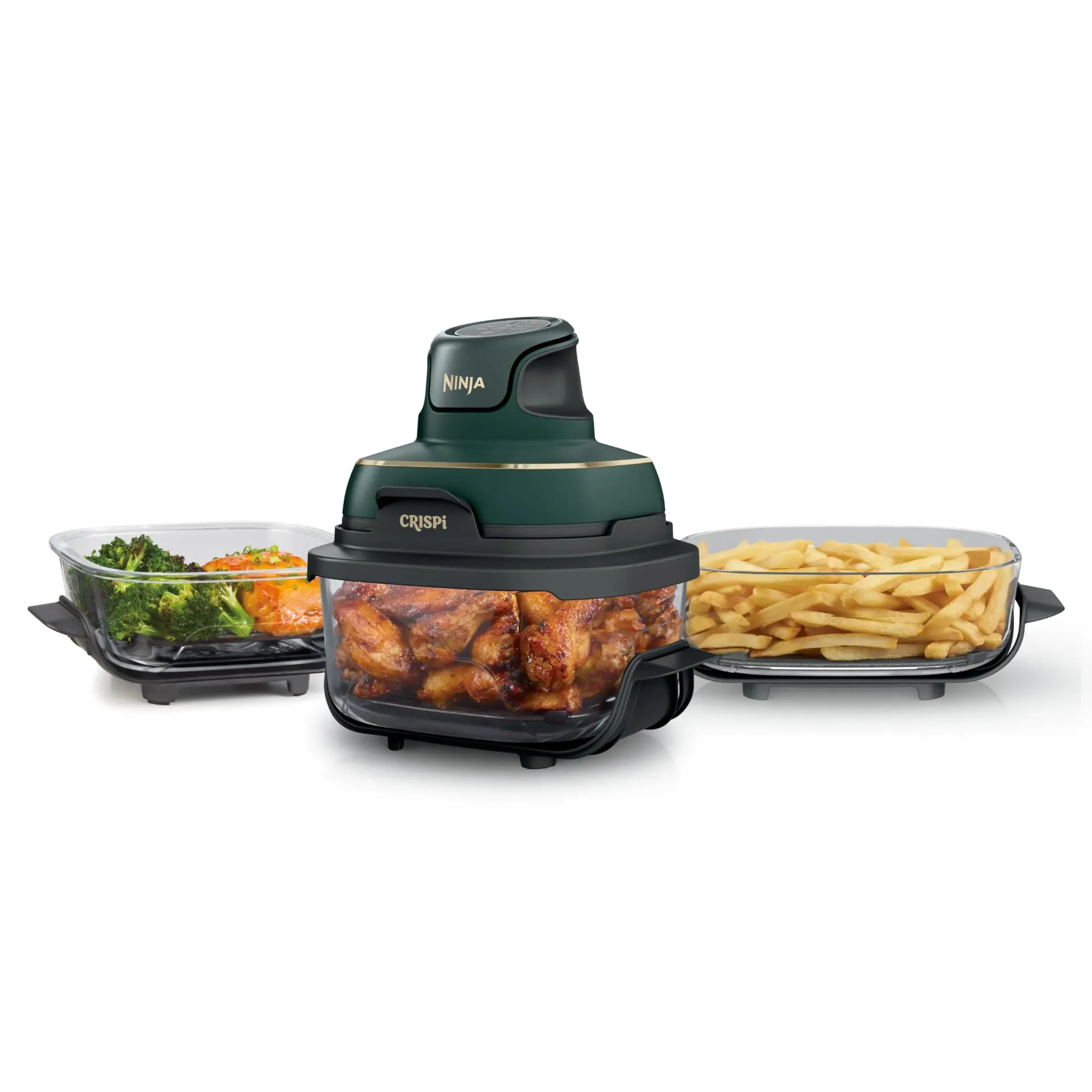 [OG10053] Freidora de Aire Ninja Crispi 5 en 1 de Vidrio | 4 QT + 2.5 QT | Air Fryer Portátil FN101BF
