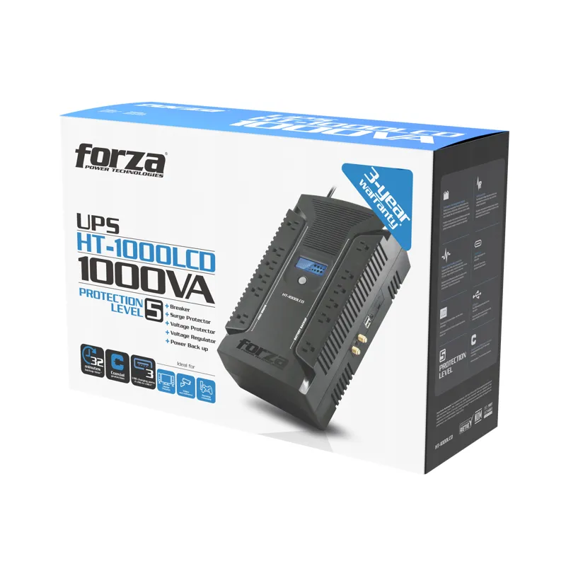 UPS FORZA HT 1000LCD 1000VA 600W CON PANTALLA LCD